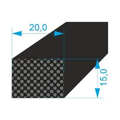 021520 Profilové těsnění 15x20 plné Koupit Online